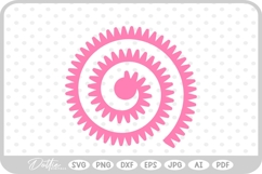 Rolled Flower SVG PNG DXF Product Image 1