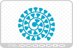 Rolled Paper Flower Template SVG PNG DXF Product Image 1