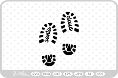 Santa Boot Print Christmas Eve Snow Magic SVG PNG DXF Product Image 1