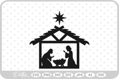 Glory To The Newborn King Nativity Christmas SVG PNG DXF Product Image 1