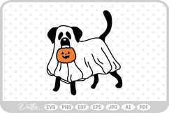 Ghost Dog Halloween SVG PNG DXF Product Image 1