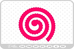 Rolled Flower SVG PNG DXF Product Image 1