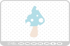 Mushroom Spotty Toadstool SVG PNG DXF Product Image 1