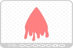 Dripping Melted Shape Silhouette Blood SVG PNG DXF Product Image 1