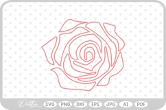 Rose Flower SVG PNG DXF Product Image 1