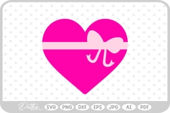 Heart with Bow SVG PNG DXF Product Image 1