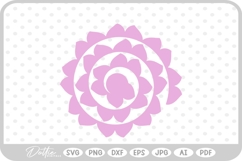 Rolled 3d Flower Template SVG PNG DXF Product Image 1