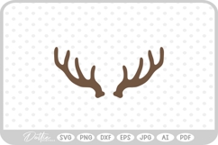 Deer Buck Stag Antlers Christmas Reindeer Hunting SVG PNG Product Image 1