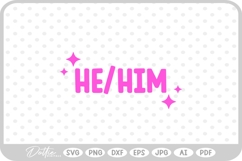 He / Him Pronouns SVG PNG DXF Product Image 1