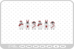 Penguins Christmas Festive Winter SVG PNG DXF Product Image 1
