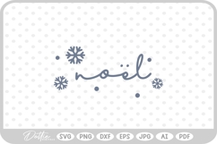 Noel Christmas Holidays Text Snowflakes Text SVG PNG DXF Product Image 1