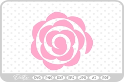 Rolled 3d Flower Template SVG PNG DXF Product Image 1