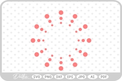 Mandala Shape Dots Circle Border Flower Pattern SVG PNG DXF Product Image 1