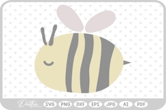 Bee Buzzy Bumble Bug Flower SVG PNG DXF Product Image 1