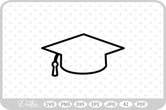 Graduation Cap SVG PNG DXF Product Image 1