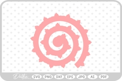 Rolled Paper Flower Template SVG PNG DXF Product Image 1