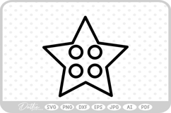 Button Shape Cute Silhouette Outline Holes SVG PNG DXF Product Image 1