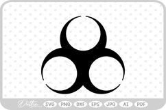 Biohazard Symbol SVG PNG DXF Product Image 1