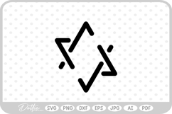 Abstract Line Triangle Shape SVG PNG DXF Product Image 1