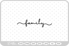 Family Script Fancy Text SVG PNG DXF Product Image 1