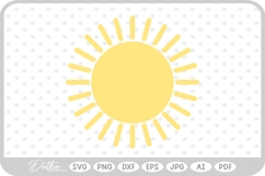 Sunshine Cute Summer Sun Yellow Nature Shine SVG PNG DXF Product Image 1