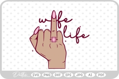 Wife Finger Engagement Wedding Ring Love SVG PNG DXF Product Image 1