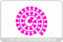 Rolled Paper Flower Template SVG PNG DXF Product Image 1