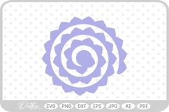 Rolled 3d Flower Template SVG PNG DXF Product Image 1