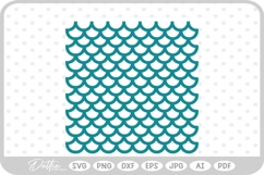 Mermaid Scale Pattern Fish SVG PNG DXF Product Image 1