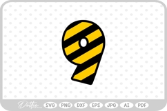 Construction Number 9 SVG PNG DXF Product Image 1
