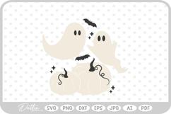 Halloween Pumpkin Ghosts Cute Spooky SVG PNG DXF Product Image 1