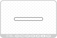 Curved Rectangle Shape Outline Box SVG PNG DXF Product Image 1