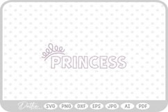 Princess Crown Pretty SVG PNG DXF Product Image 1