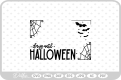 Halloween Count Down Frame Spider Web Spooky SVG PNG DXF Product Image 1