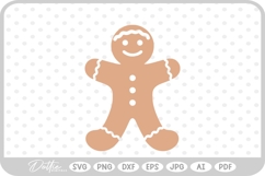 Gingerbread Christmas Man Woman Cookie SVG PNG DXF Product Image 1
