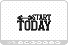 Workout Quote Gym Fitness SVG PNG DXF Product Image 1
