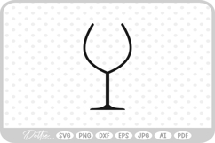 Wine Glass Drink SVG PNG DXF Product Image 1