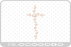 Cross God Jesus Floral Love SVG PNG DXF Product Image 1