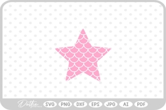 Mermaid Scale Star SVG PNG DXF Product Image 1