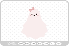 Girly Ghost Cute Halloween SVG PNG DXF Product Image 1