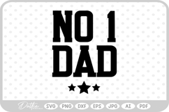 No 1 Dad Stars SVG PNG DXF Product Image 1
