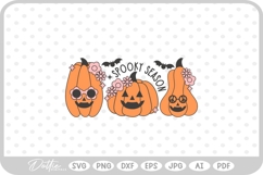 Groovy Pumpkins Fall Autumn Halloween Flower SVG PNG DXF Product Image 1