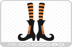 Witch Feet Shoes Boots Halloween SVG PNG DXF Product Image 1