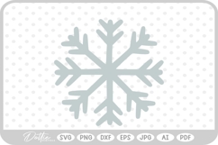 Snowflake Doodle Sketch Christmas Winter SVG PNG DXF Product Image 1