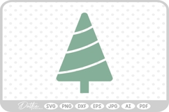 Christmas Tree Doodle Hand Drawn Winter SVG PNG DXF Product Image 1