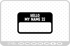 Name Tag SVG PNG DXF Product Image 1