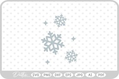 Snowflake Snow Sparkle Winter Cold Christmas SVG PNG DXF Product Image 1