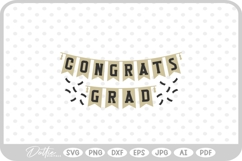 Congrats Grad Banner Graduation SVG PNG DXF Product Image 1