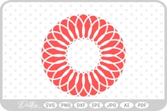 Floral Mandala Flower Circle Nature Plant SVG PNG DXF Product Image 1