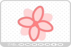 Flower Floral Silhouette Shape Doodle SVG PNG DXF Product Image 1